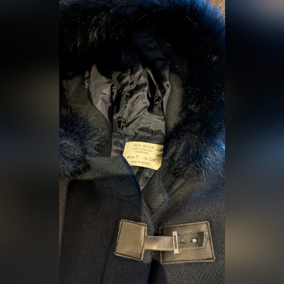 Zara Girls Wool Coat - Picture 2 of 4